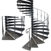 Metal spiral staircase