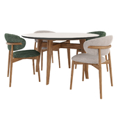 Oleandro Chair and Abrey Table by Calligaris