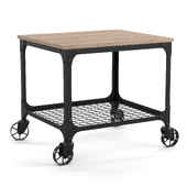Bar cart metal  with wooden top