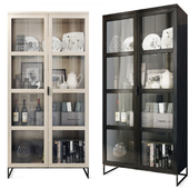 Шкаф распашной со стеклом / витрина Everett. Cabinet showcase by Rowico