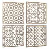 Set of decorative panels in Moroccan style