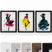 Набор настенных картин "Танцующие девушки"