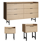 009 La Redoute headboard table and chest of drawers Volga