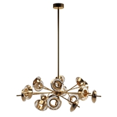 LED Chandelier Modern Luxury Copper Crystal Ceiling Pendant Lamp