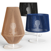 Table lamps with wicker lampshade Ole! Lighting DRUM & UKELELE