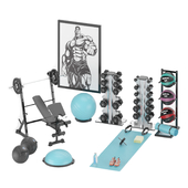 Fitness Equipment room set 01