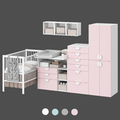 Children Furniture Ikea Småstad Smostad Opphus Ophus with Changing Table and Bed Gulliver Gulliver