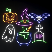 Halloween neon set