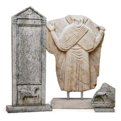 Roman tombstones and marble relief