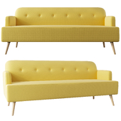 MADE Elvi - Click Clack Sofa Bed, Butter Yellow