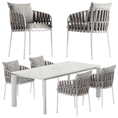 Talenti Frame chair Domino table set