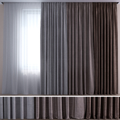 Curtains with tulle 01