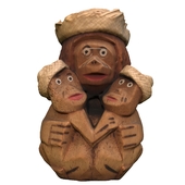 Статуэтка обезьянка с детенышами