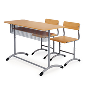 Chairs and school desk for two students "Extra"