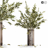 Olive stems in modern vase