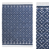 Blue Paige Hand-Woven Wool-Blend Rug