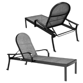 Lanai Charcoal Mesh Outdoor Chaise Lounge