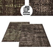 Large Irregular Pattern Chocolate Splash Rug Set