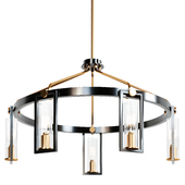 Ramos Matte Black and Warm Gold Ring Chandelier