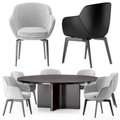 dining chair Minotti Belt & Marvin table 2021 collection