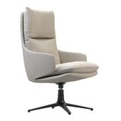 Veda Swivel Accent Chair - White