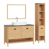 Bathroom furniture set by La Redoute Saturne Acacia # 01