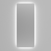 Rectangular mirror without frame Soars with illumination