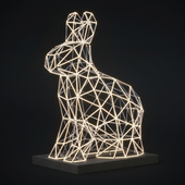 Sculpture Led hare