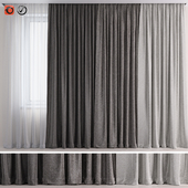 Curtains with tulle 03 vray | corona