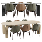 Roche Bobois - PULP table chairs wooden