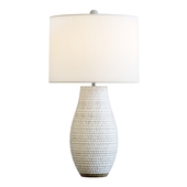 Crate & Barrel Cane White Table Lamp