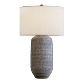 Crate & Barrel Cane Gray Table Lamp