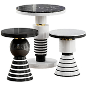 Ceramic and Marble Coffee Table by Eric Willemart Collection