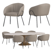 Giorgetti Mizar table and Iko dining chair