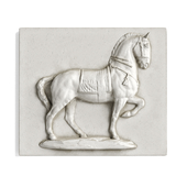 Horse wall relief panel