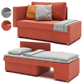 IKEA GRALLSTA ГРЭЛЛЬСТА 2-местный диван-кровать, Сандсбру оранжевый и серый