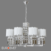 OM Hanging chandelier with lampshades Eurosvet 10099/8 chrome Zaffiro