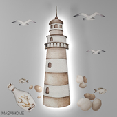 "Lighthouse" with a set of stickers "Sea Set"