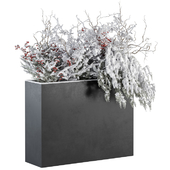 Outdoor Plants in Plant Box Snowy - Set 344