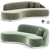 Urban Mood Skyler Modern Curved Strip Sofa