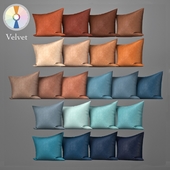 Pillows Corduroy Orange + Blue