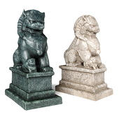 Guardian asian lion sculpture