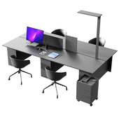 Gumpo Office table set (corona 7+ vray)