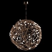 Светодиодный светильник в форме шара из проволоки .