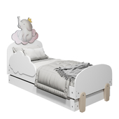Children's beds with painted headboards