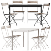 Tommaryd Table Ikea and Flower Folding chair Ethimo