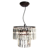 Hanging chandelier with glass shade