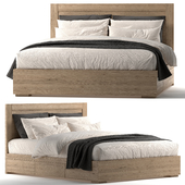 Modern double wooden bed