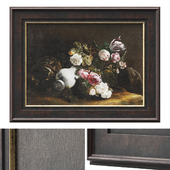 Classic frame with floral still life