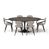 group with oval table apriori T noir desir OM